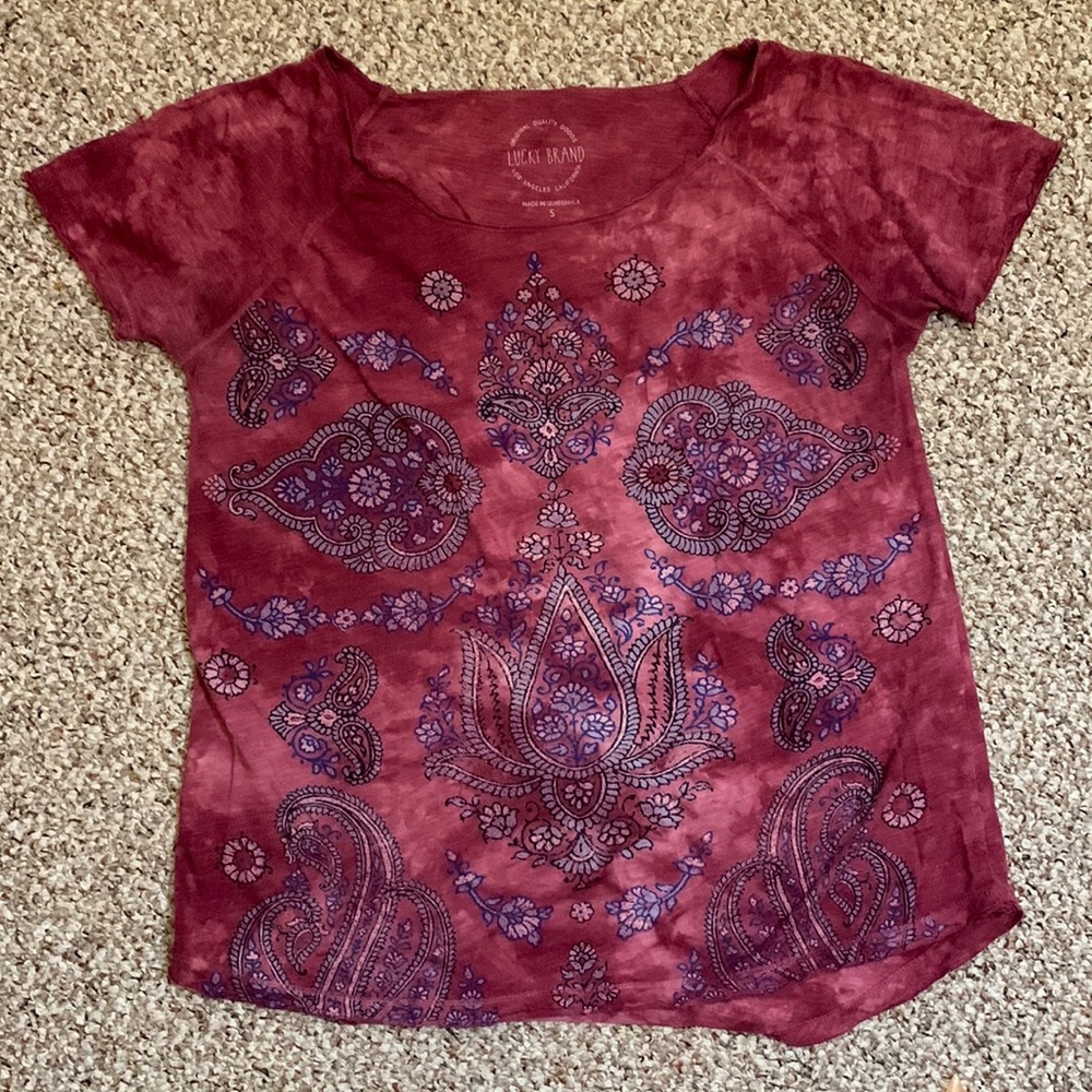 Lucky Brand T-Shirt Overprint Tie-dye